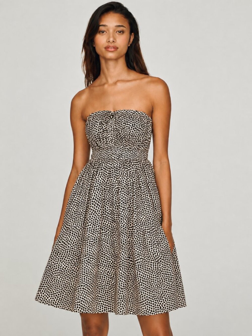 J Crew dress 2 strapless polka dot